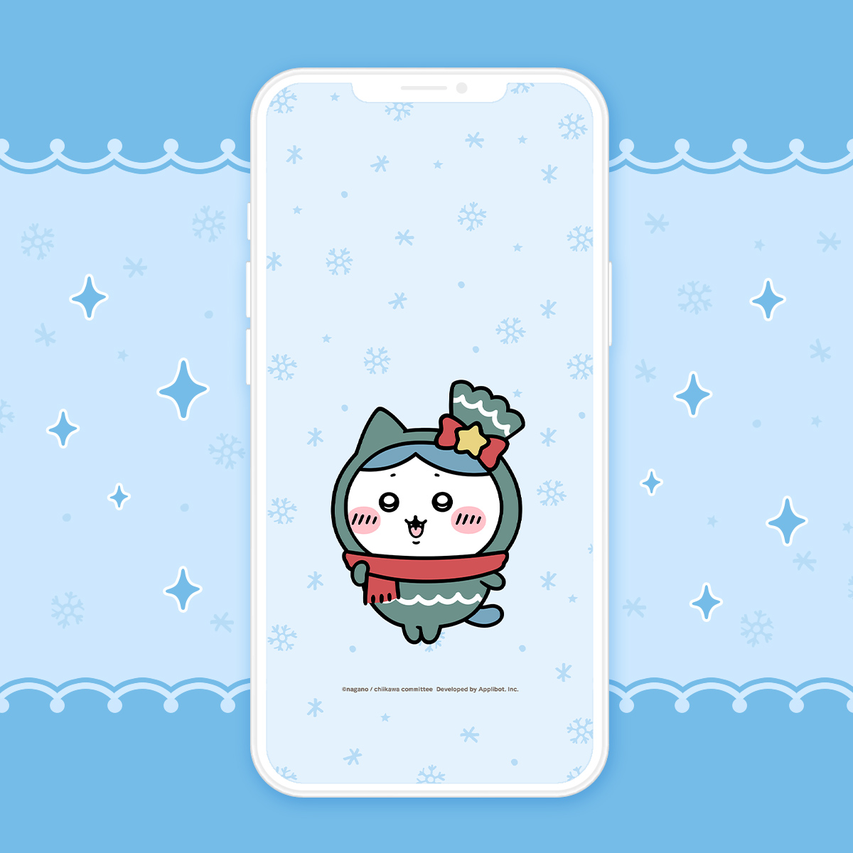 オリジナル壁紙　[クリスマス]ハチワレ